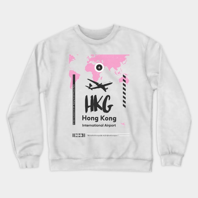 HKG airport Crewneck Sweatshirt by Woohoo